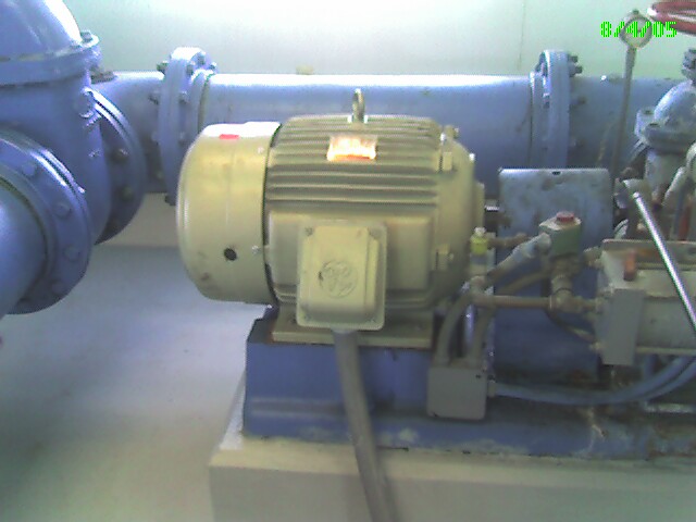 pump with electric check valve at booster station