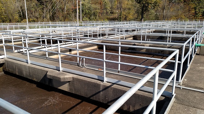 Aeration Tanks at Wastewater treatment plant . An example of an Industrial Automation Application
