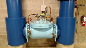 Proportional control valve used to control filter backwash flow