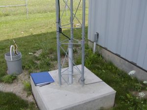 Required concrete pad for a 40 foot tower
